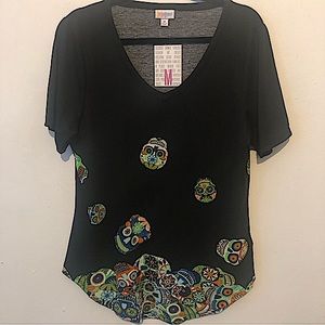Lularoe skull shirt sz  M NWT